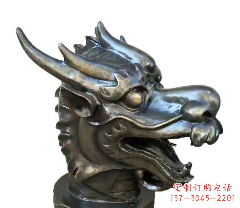 达州喷水摆件生肖龙兽头动物铜雕
