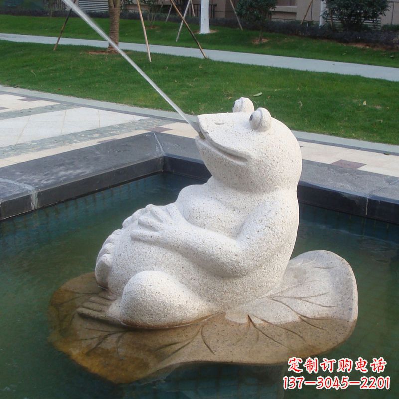 达州喷水青蛙石雕