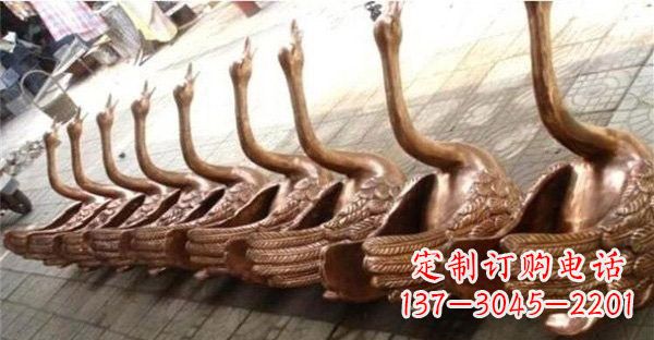 达州优雅迷人的天鹅铜雕塑
