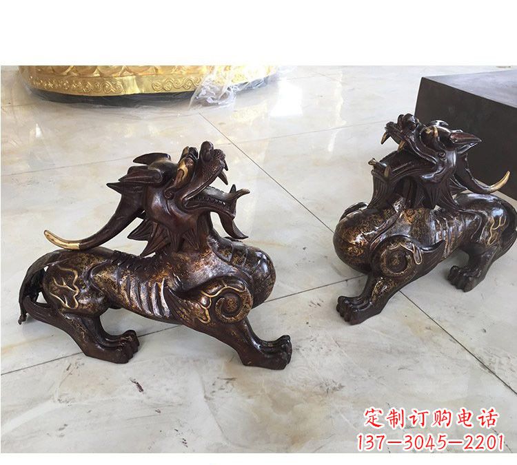 达州浙江中领雕塑:高质量貔貅铜雕像