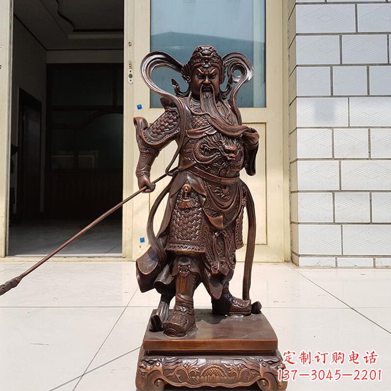 达州唯美古典风格关公铜雕像