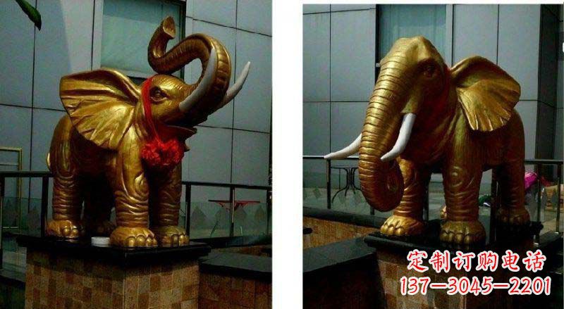 达州专业定制:大象铜雕