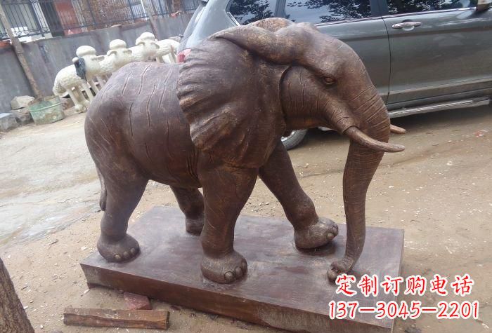 达州企业大象铜雕