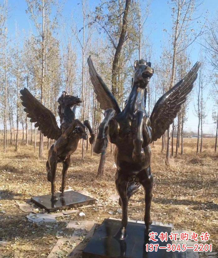 达州企业飞马铜雕