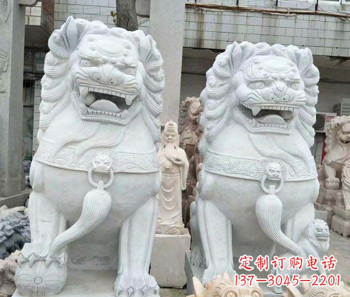 达州精美大理石狮子雕塑