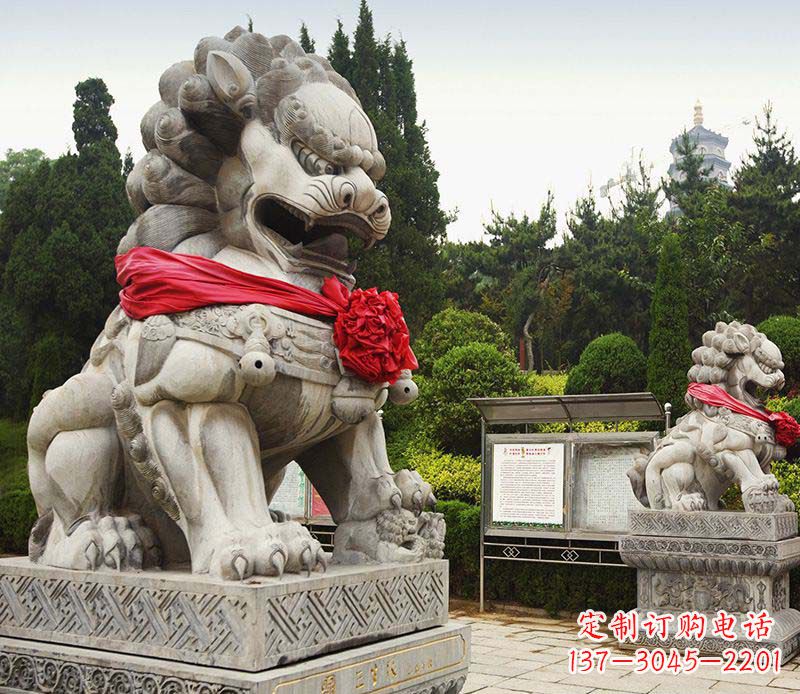 达州艺术精美大理石狮子雕塑