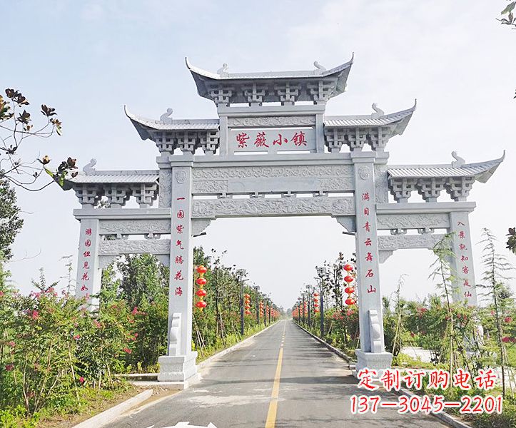 达州青石牌坊雕塑,定制精美而高品质