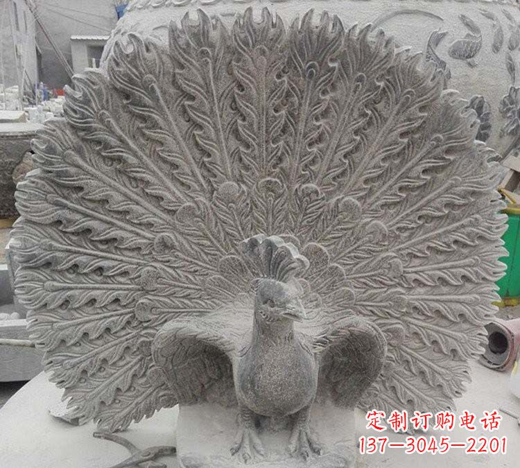 达州孔雀开屏石雕,艺术仿古风华