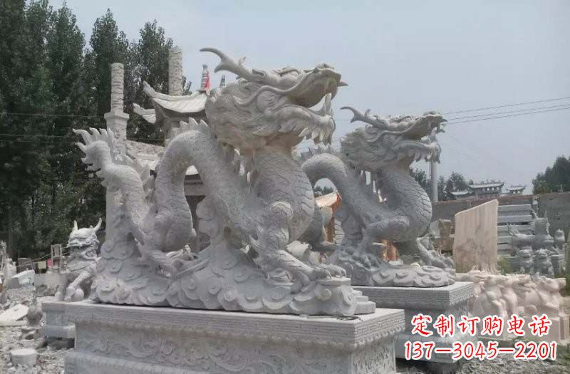 达州青石仿古龙石雕:传统工艺精美雕塑