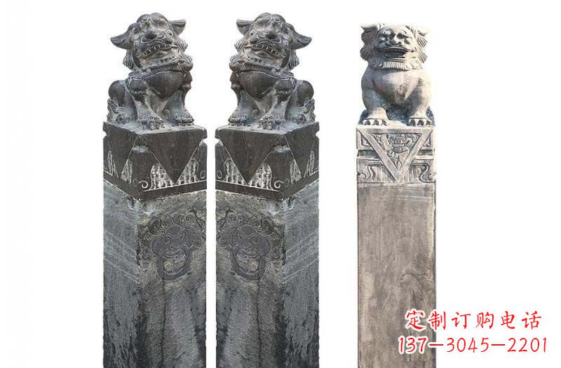 达州来自古代的精美狮子雕塑