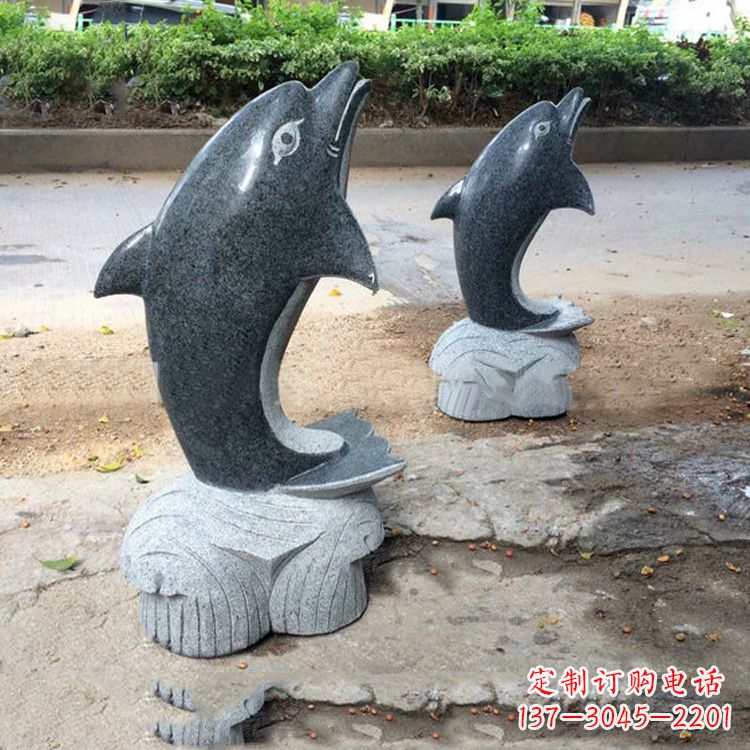 达州青石海豚雕塑--精致好看与象征意义一起令人惊叹