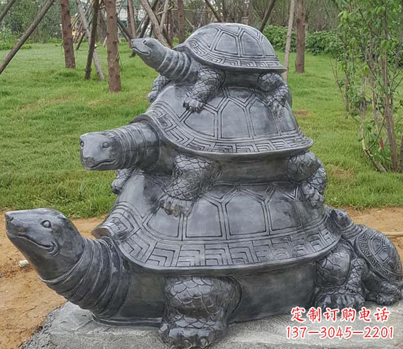 达州精美耐看的海龟母子雕塑