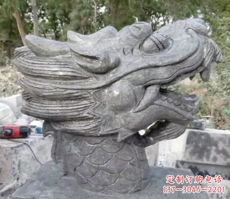 达州青石龙头雕塑