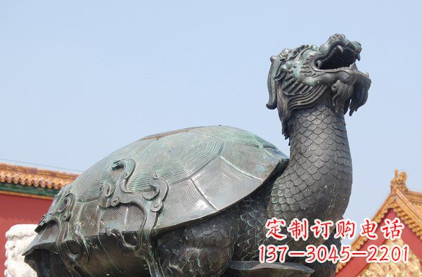 达州青铜龙龟寺庙神兽铜雕
