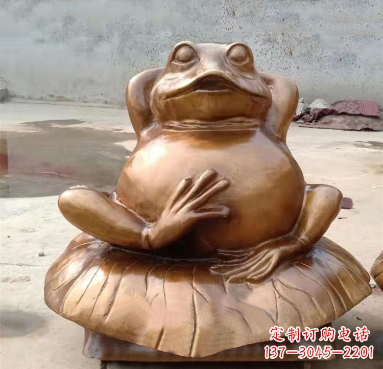 达州青蛙铜雕铸铜雕塑