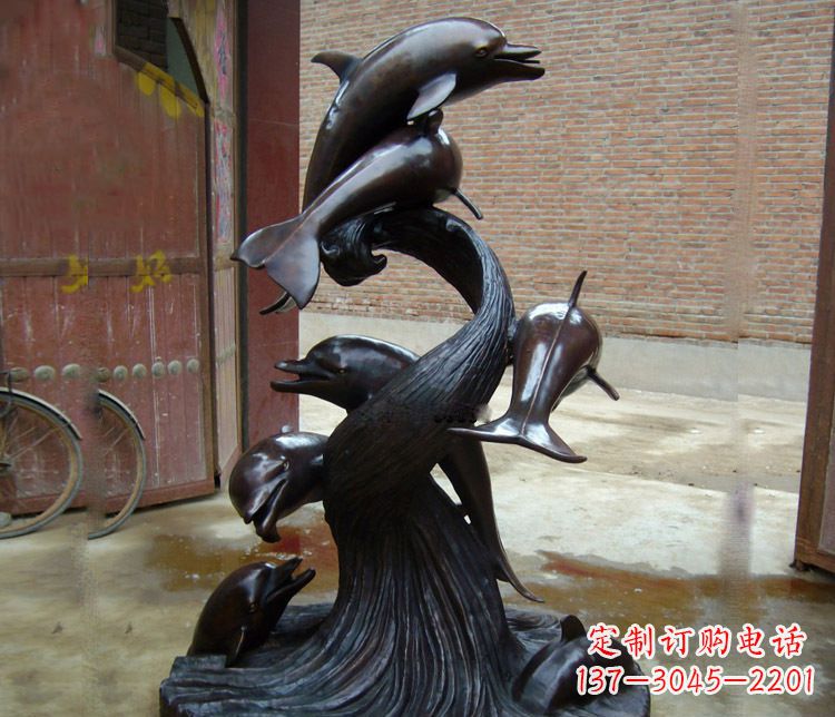 达州尊贵华丽的海豚雕塑