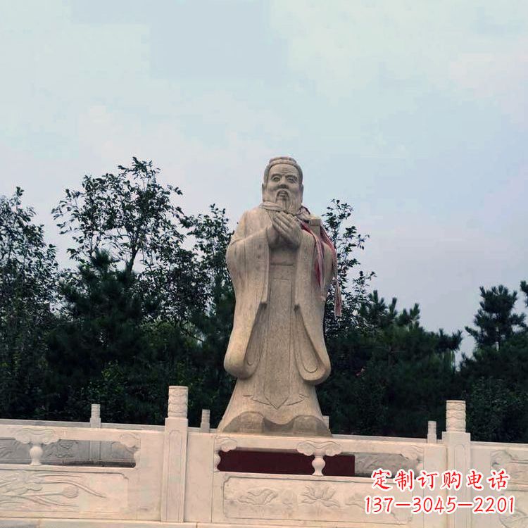 达州三皇五帝之尧帝大理石景区广场雕塑