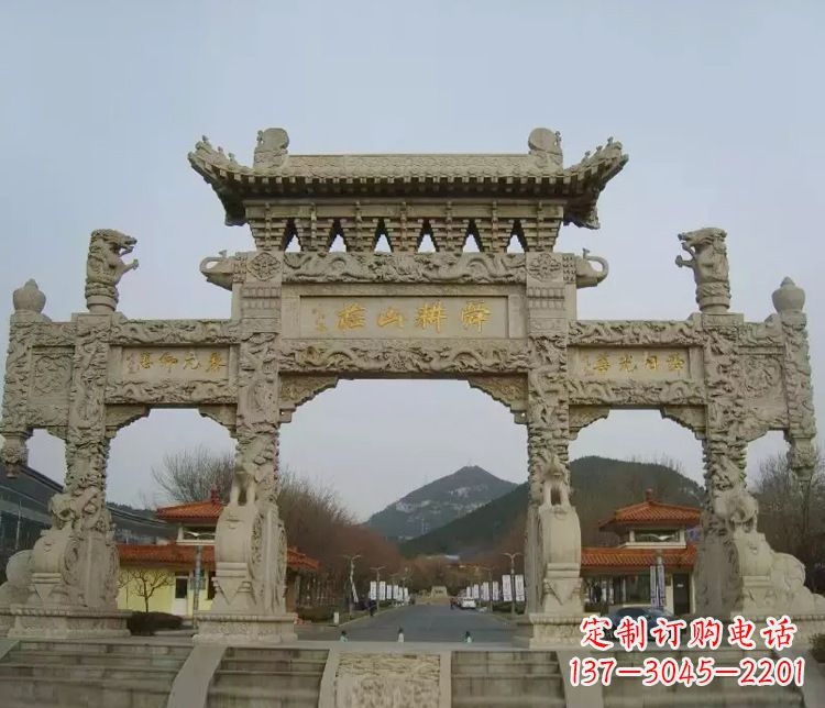 达州铭刻美好时光,中领雕塑牌坊石雕