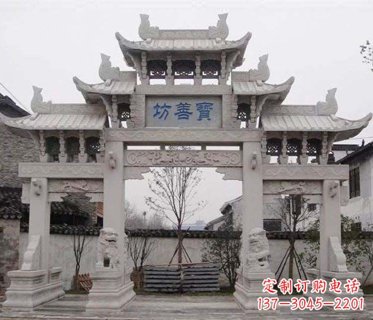 达州领雕塑：精美石牌坊石雕艺术品