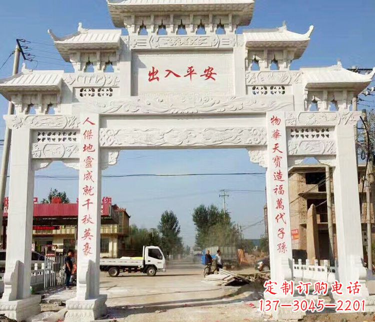 达州三门石牌坊石雕艺术