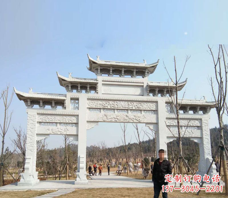 达州中领雕塑-牌坊石雕精美无比