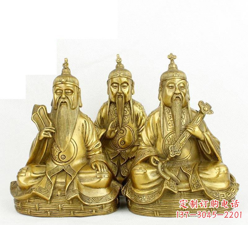 达州三清祖师神像铜雕,古典经典展现