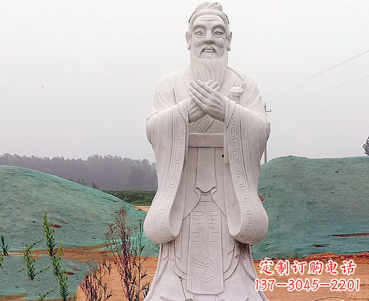 达州中领雕塑:精致雕刻的少海公园孔子雕像