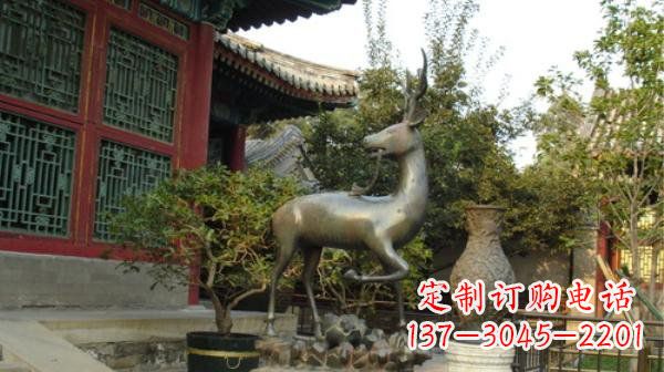 达州神鹿寺庙铜雕动物定制