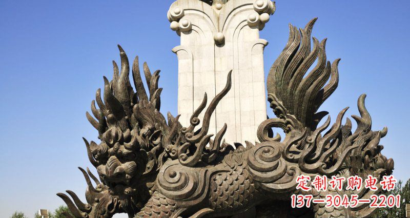 达州中领雕塑:神兽火麒麟铜雕定制