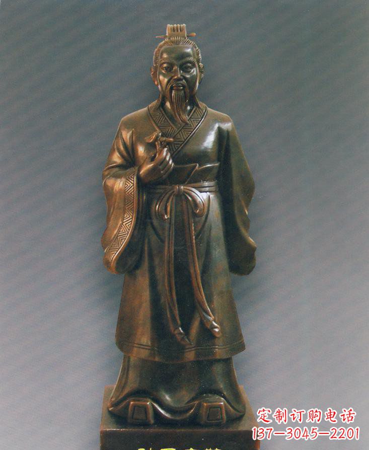 达州扁鹊仿铜人物雕塑-独特的玻璃钢雕刻