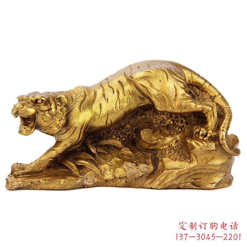 达州中领雕塑生肖铜虎鎏金摆件,是一款以生肖虎…