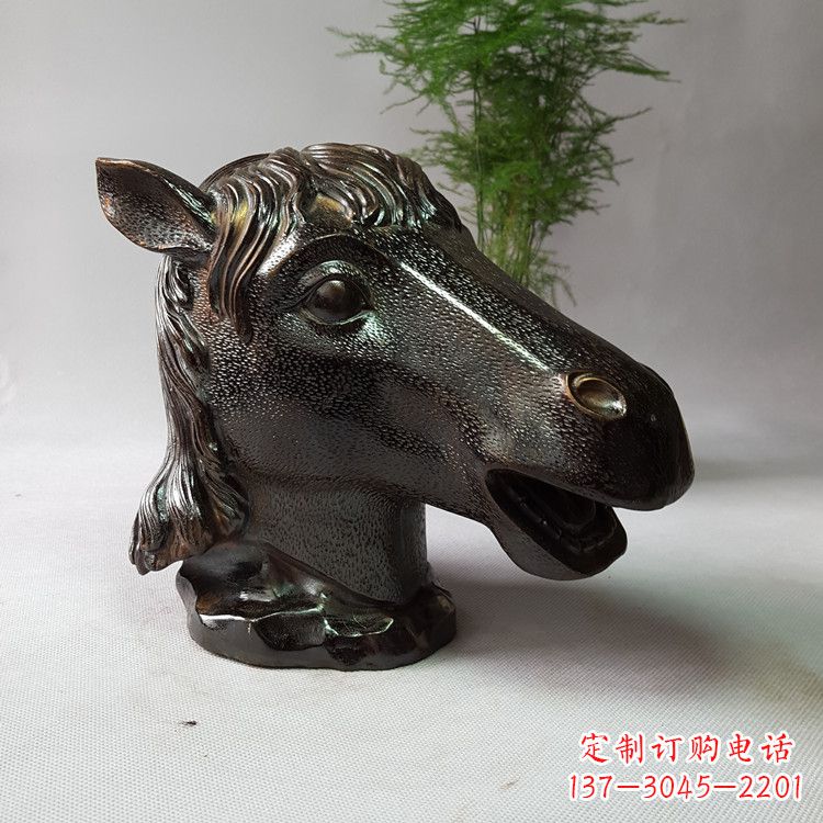 达州生肖马铸铜兽首