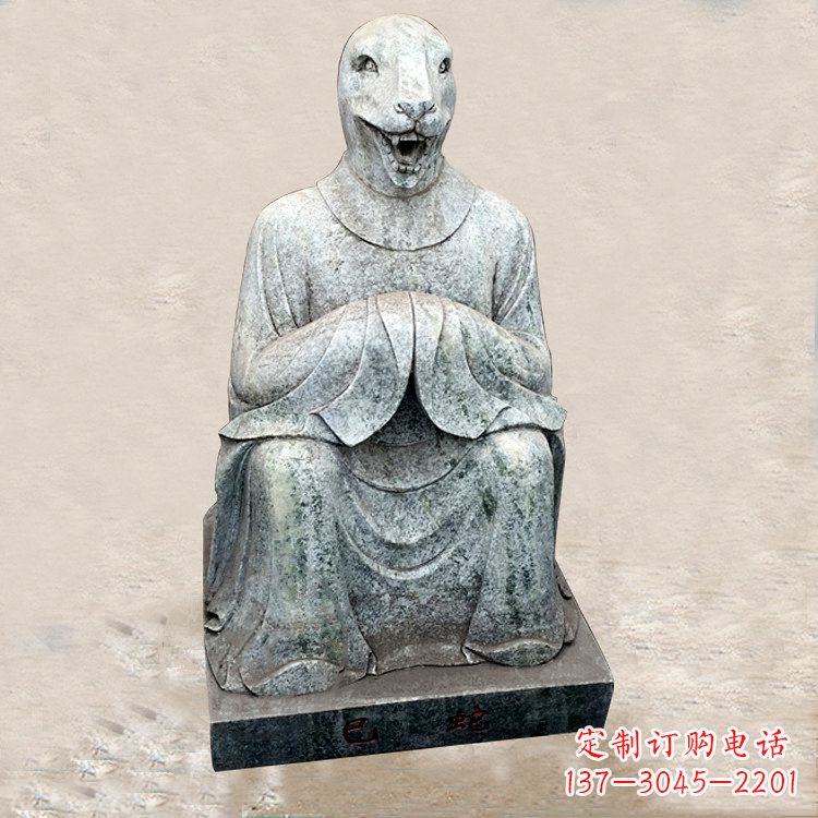 达州精美的生肖蛇兽雕塑