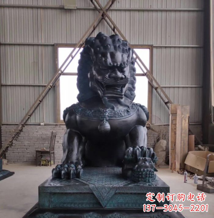 达州狮子铜雕塑