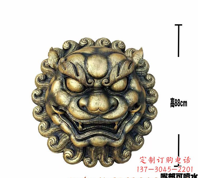 达州狮子头铜雕