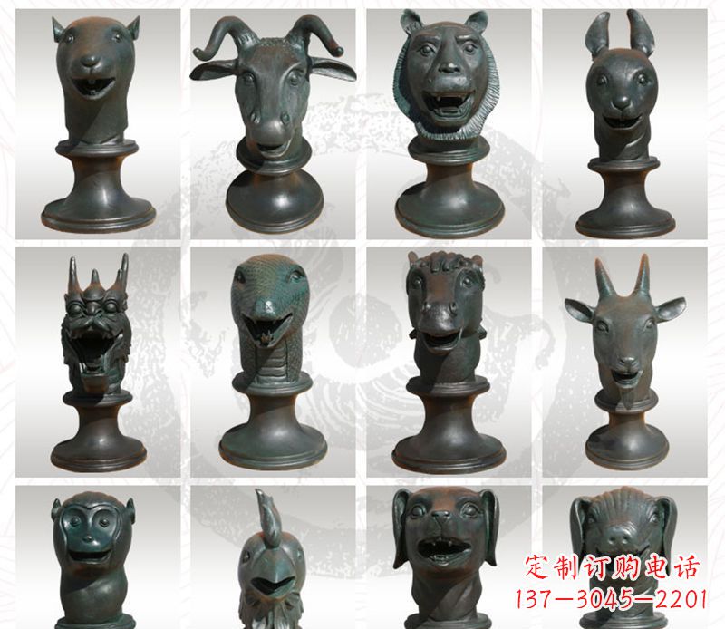 达州限量版十二生肖铜雕塑