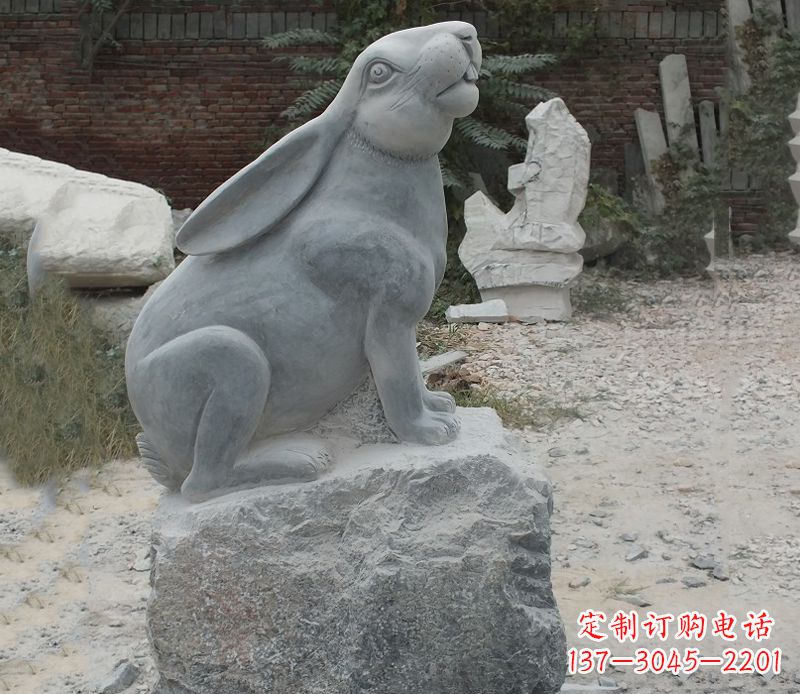 达州十二生肖兔石雕
