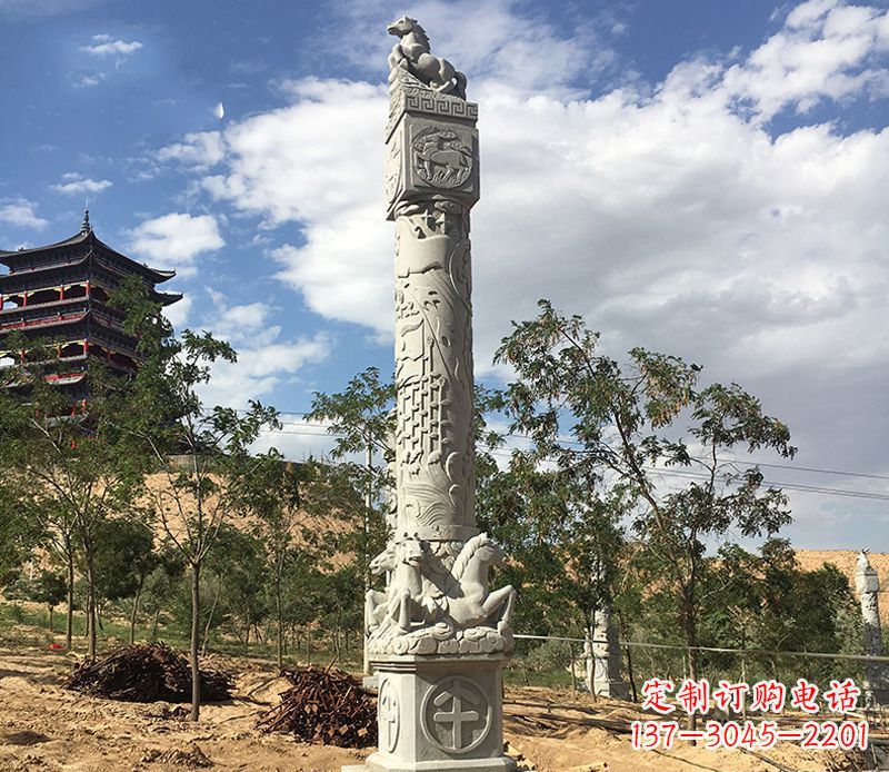 达州十二生肖午马柱石雕,深刻铭刻你的特殊瞬间