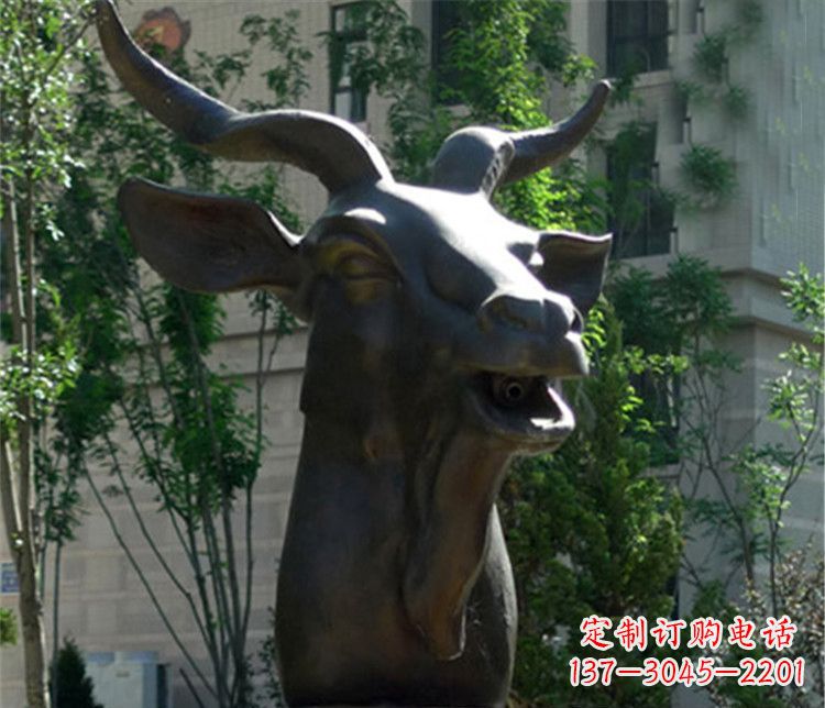 达州十二生肖铜雕羊首饰