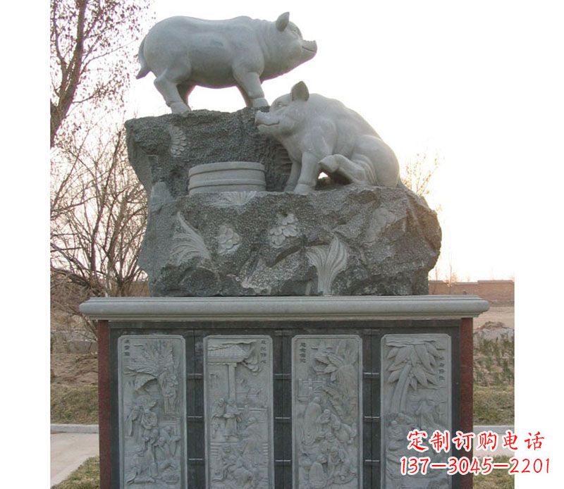达州十二生肖猪石雕——质地原生态传承千年文化