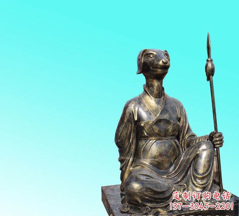 达州精美十二生肖坐式铜雕