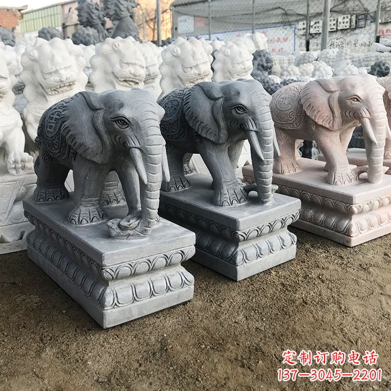 达州中领雕塑:精美大象雕塑