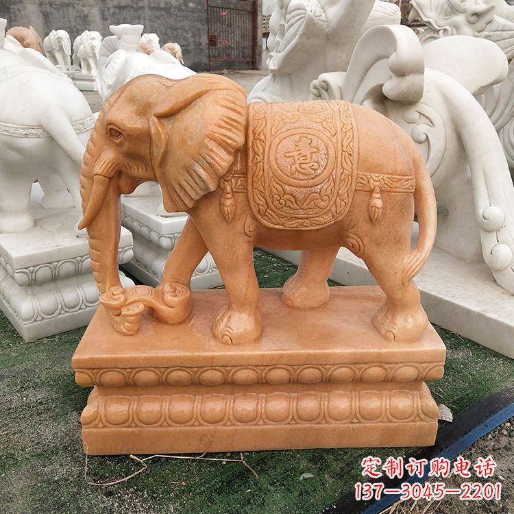 达州立柱大象雕塑,集美观和实用于一体