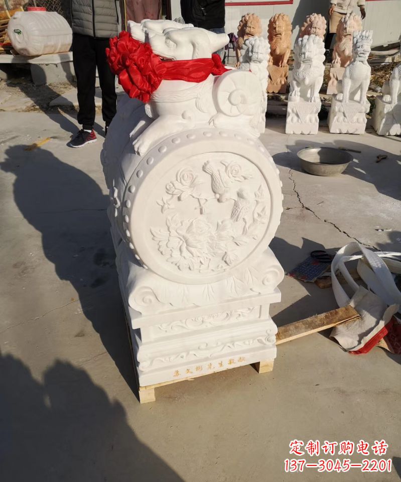 达州中领雕塑出品:石雕招财大象雕塑