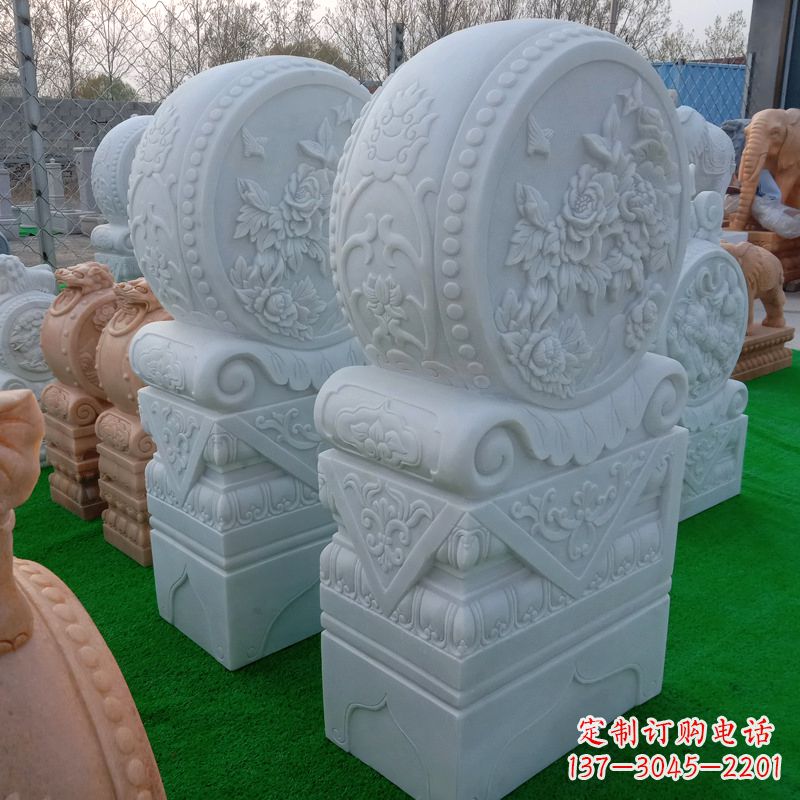 达州石雕方柱门墩
