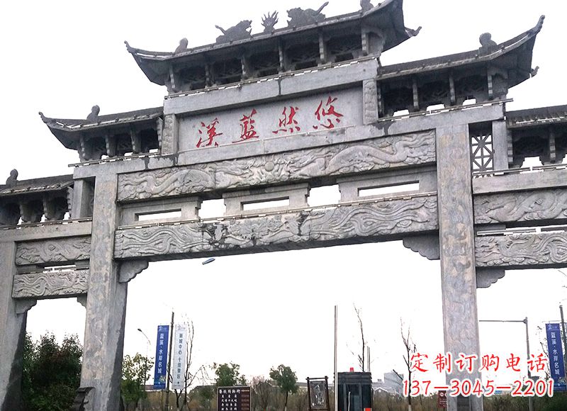 达州石雕仿古建筑牌坊