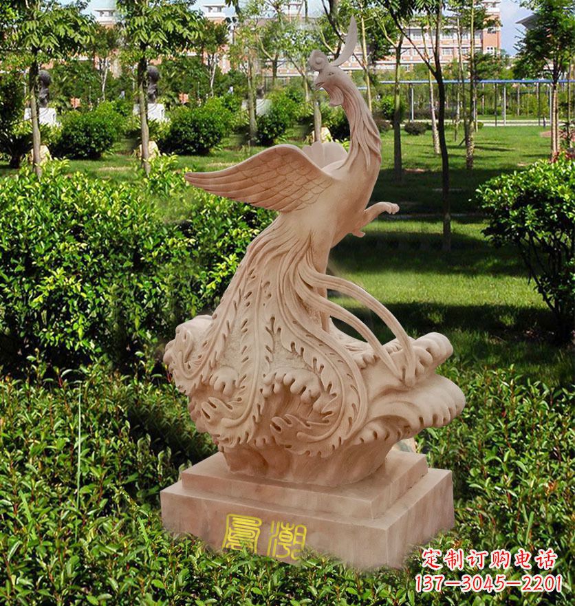 达州雕刻凤凰传递祥瑞祝福