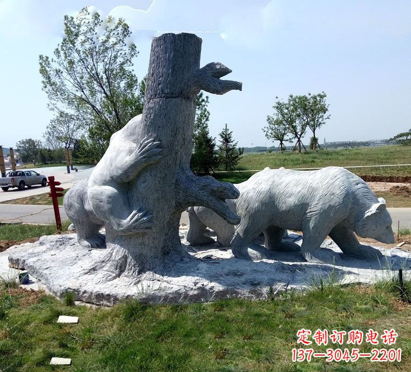 达州欧洲风格狗熊公园雕塑