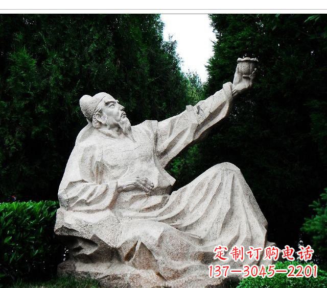 达州百花齐放的李白雕塑
