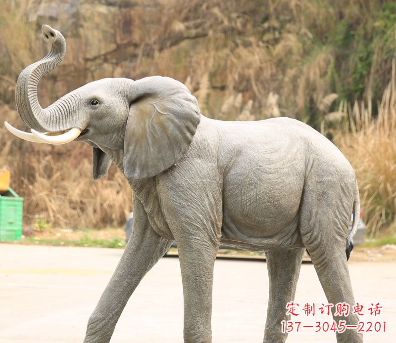 达州石雕广场动物大象雕塑